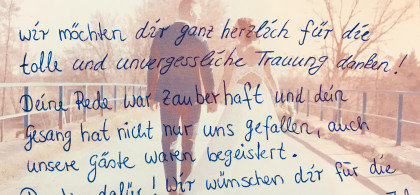 Main image for gallery Die Dankeskarte meiner ersten Freien Trauung