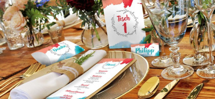 Main image for gallery Hochzeitskarten-Set "Zwei Welten Vereint"