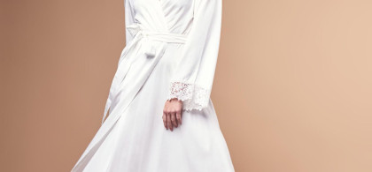 Main image for gallery Satin Kimono mit Spitzen Amelie