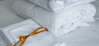 Main image for gallery Premium Bündel - Satin Bettwäsche Set + kuschelige Daunendecke + Daunenkissen