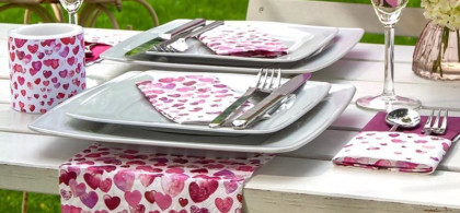 Main image for gallery Lovely Hearts Servietten & Kerze