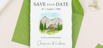Main image for gallery Hochzeitspapeterie für Berghochzeit