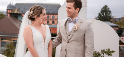 Main image for gallery Modern white rooftop wedding