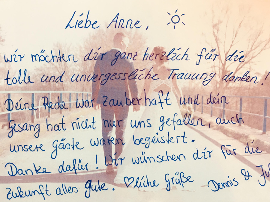 Main image for gallery Die Dankeskarte meiner ersten Freien Trauung