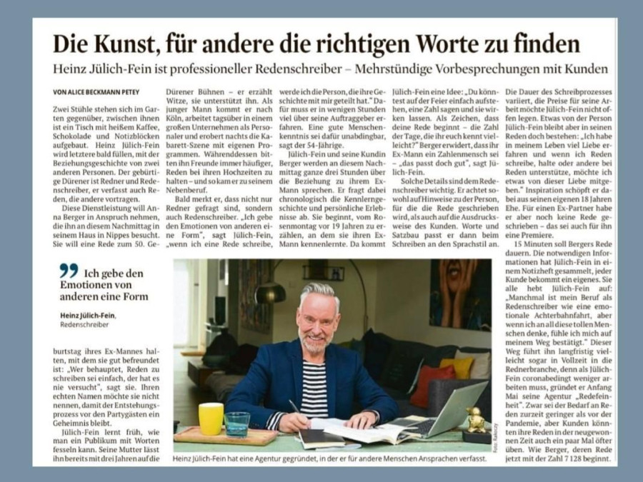 Main image for gallery Artikel Kölner Stadtanzeiger vom 14. 10. 2020