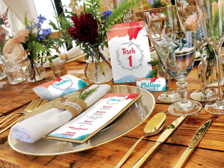 Main image for gallery Hochzeitskarten-Set "Zwei Welten Vereint"