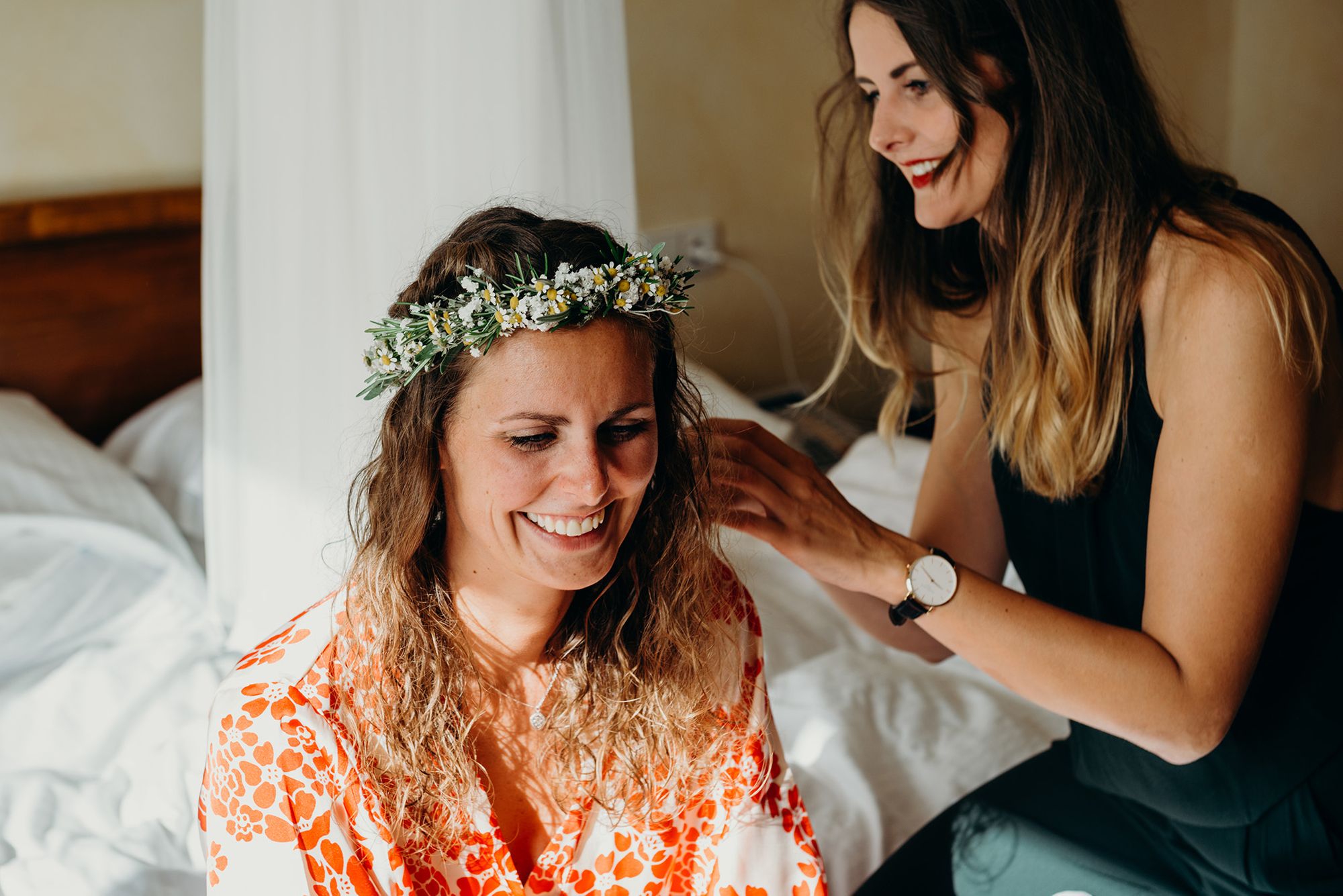 Brautstyling ist der erste Punkt im Ablaufplan bei der Hochzeit