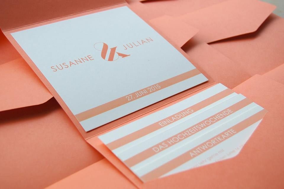 Hochzeitseinladungen in orange