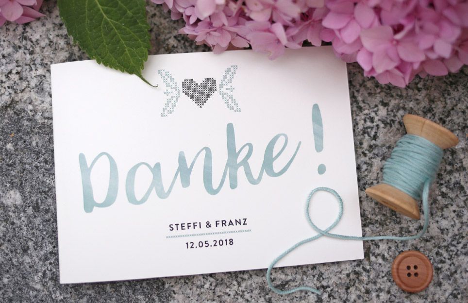 Dankeskarte für die Hochzeit