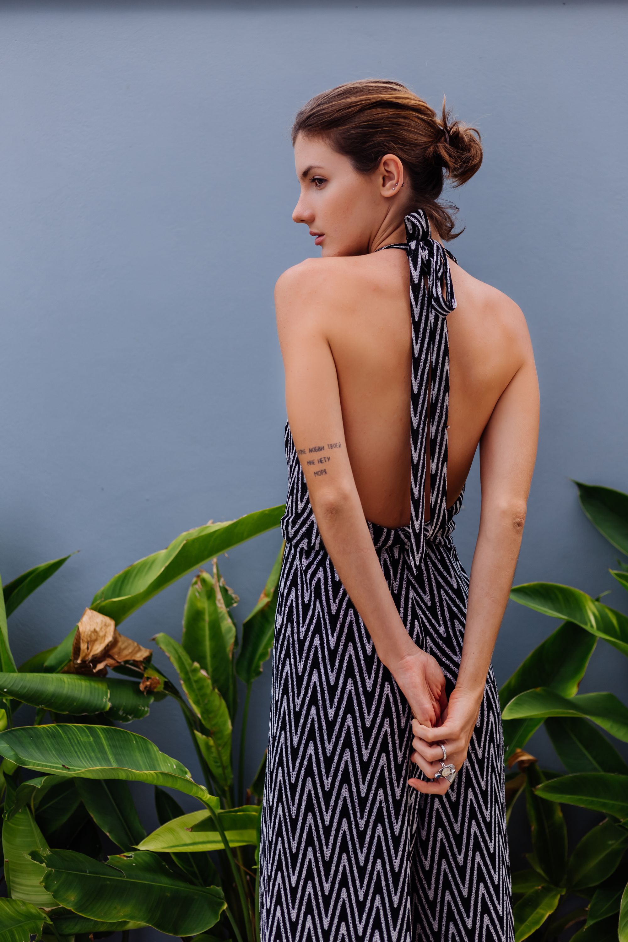 langer Jumpsuit mit Rückenausschnitt für Hochzeit