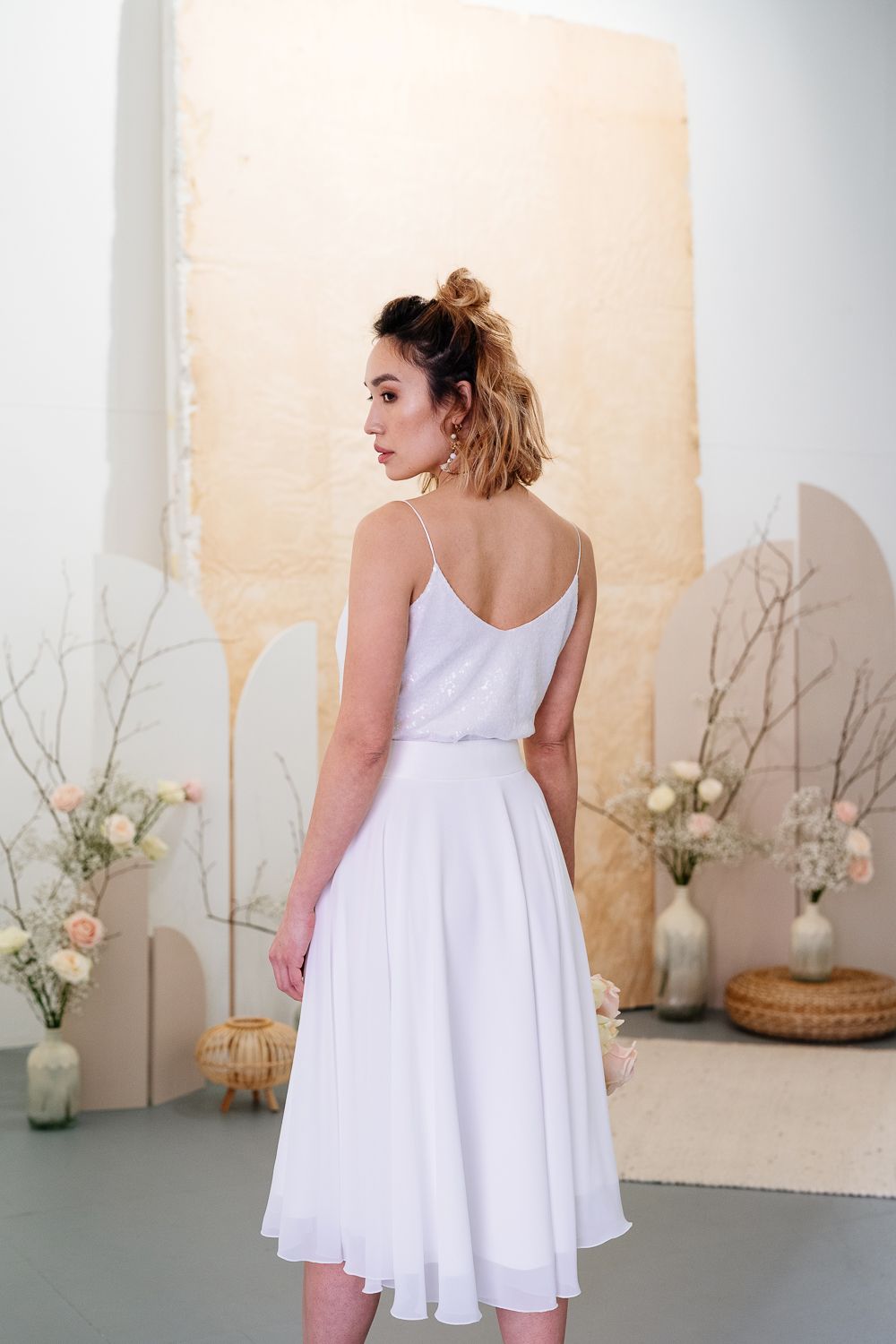 kurzes schlichtes Brautkleid