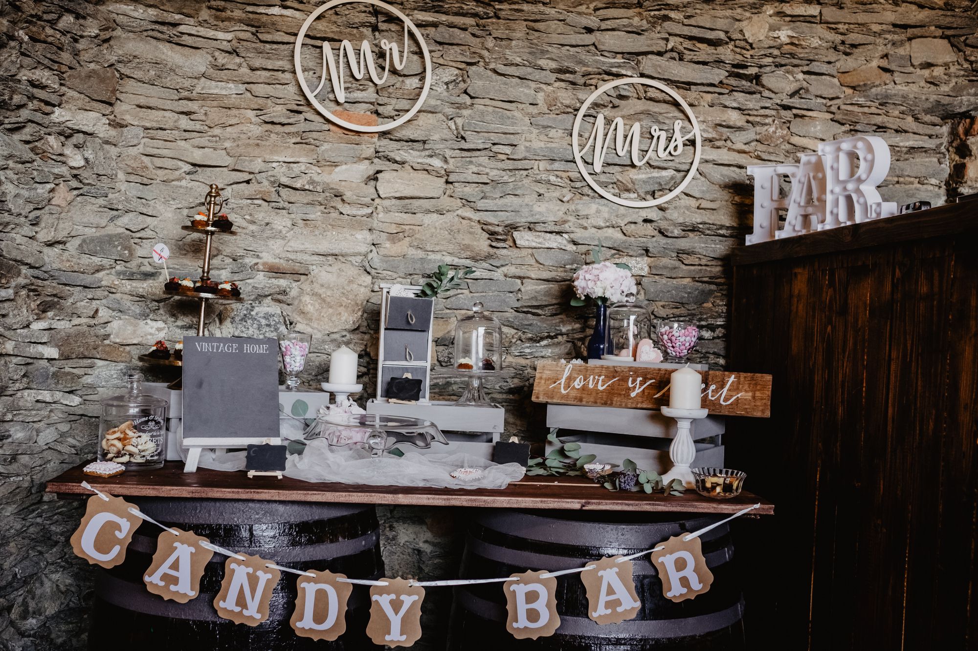 Candy Bar in Holzoptik