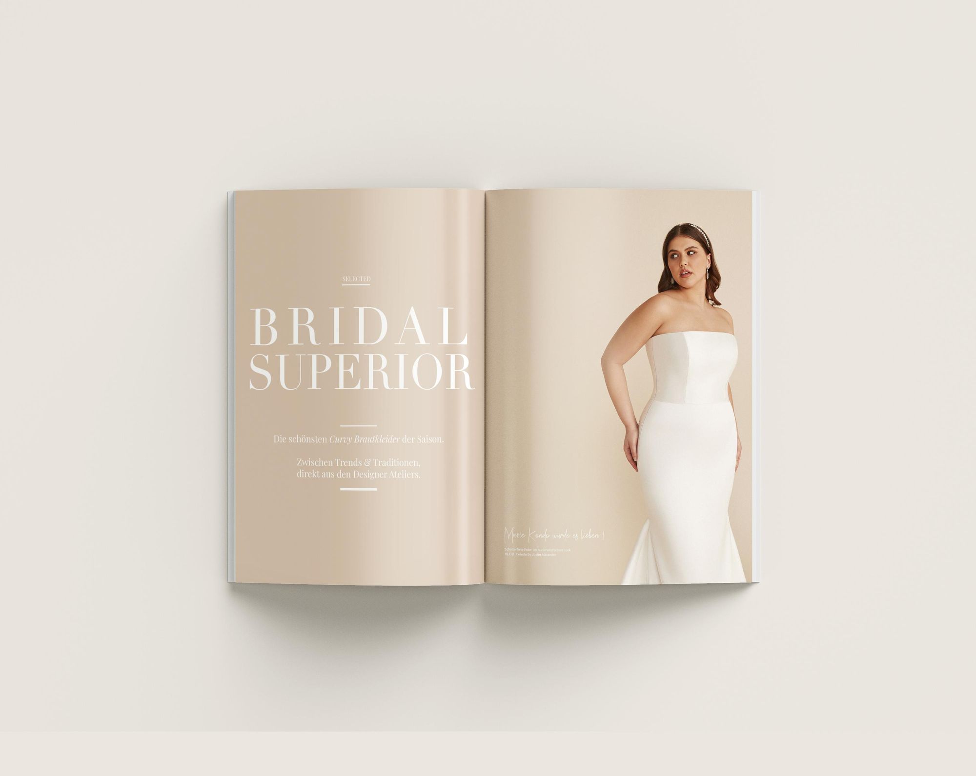 Magazin für Brautmode auf einem weißem Hintergrund