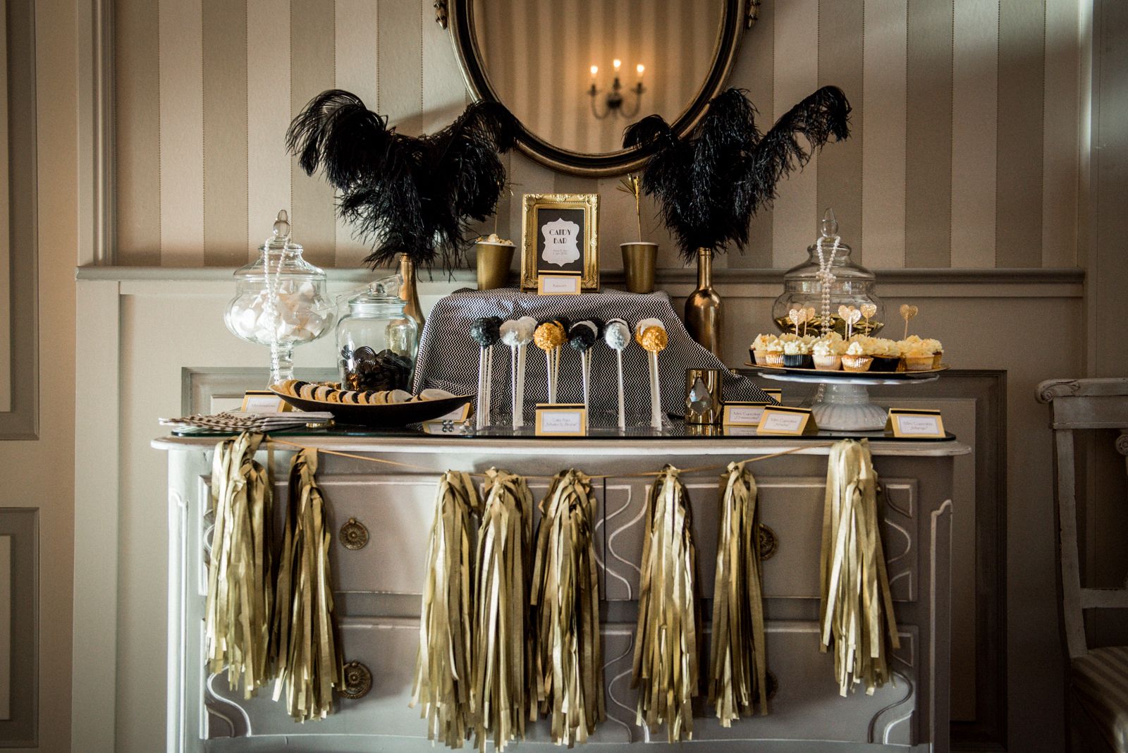 girlande hochzeit tassel gold