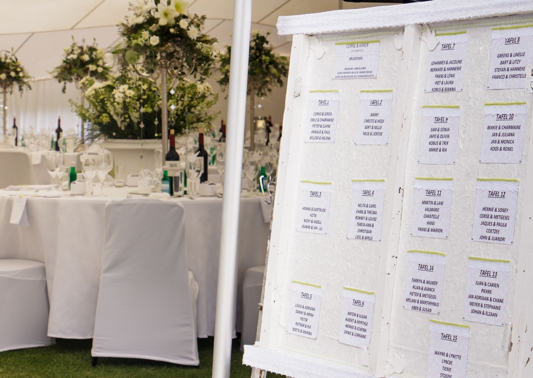 Tischplan Hochzeit
