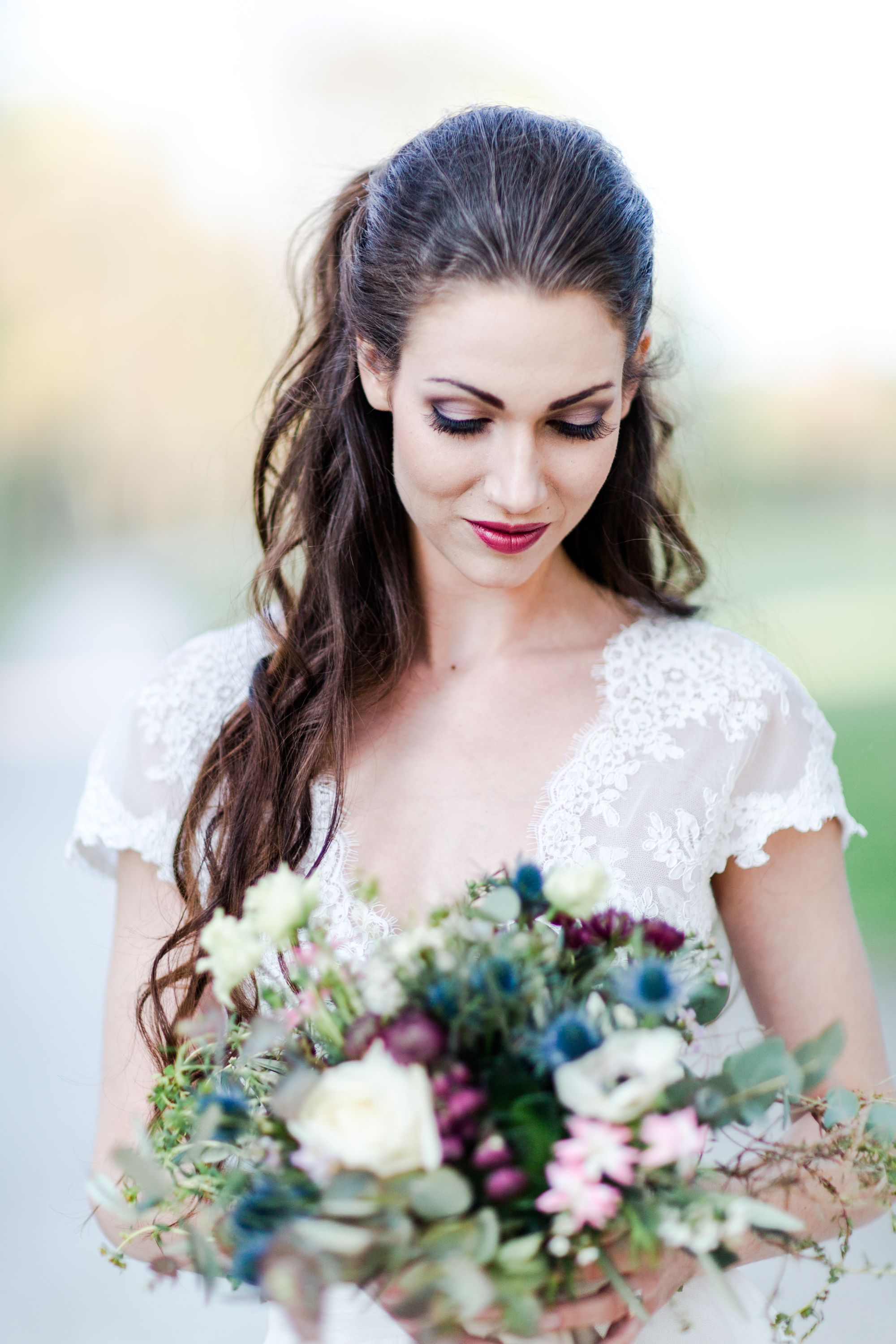Betonte Augen zur Hochzeit