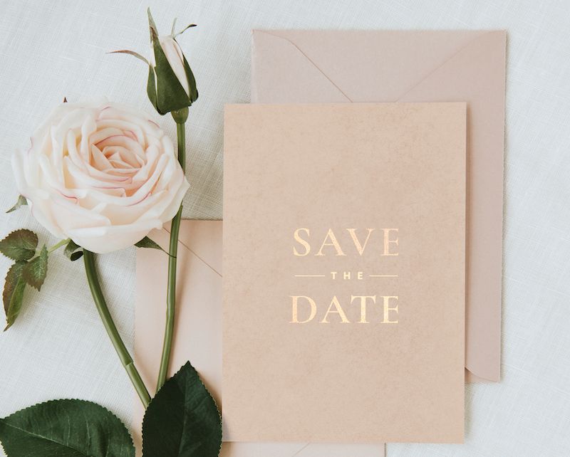 Elegante Save-the-date-Karte