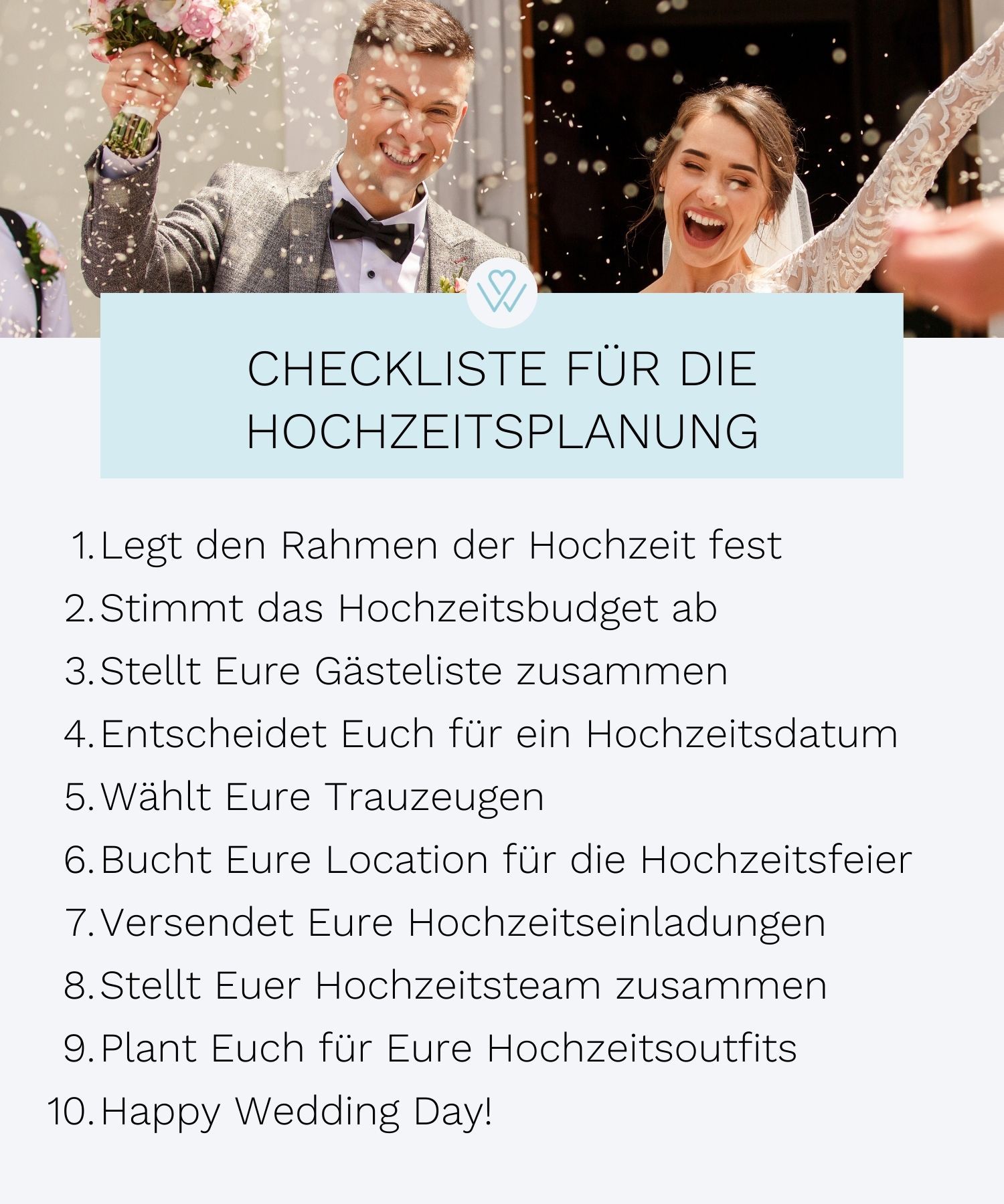Checkliste für die Hochzeitsplanung