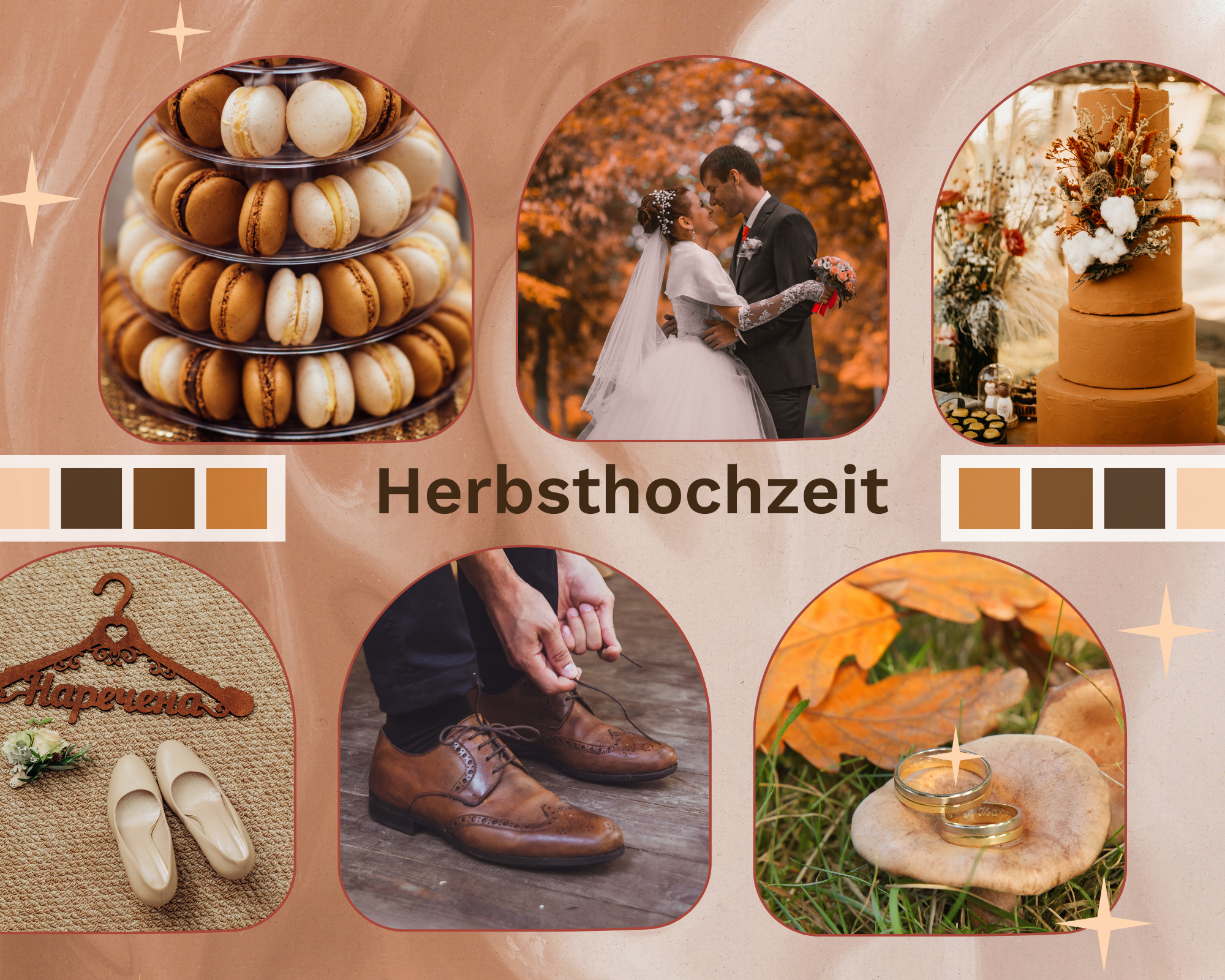 Ein Beispiel Moodboard für eine Herbsthochzeit