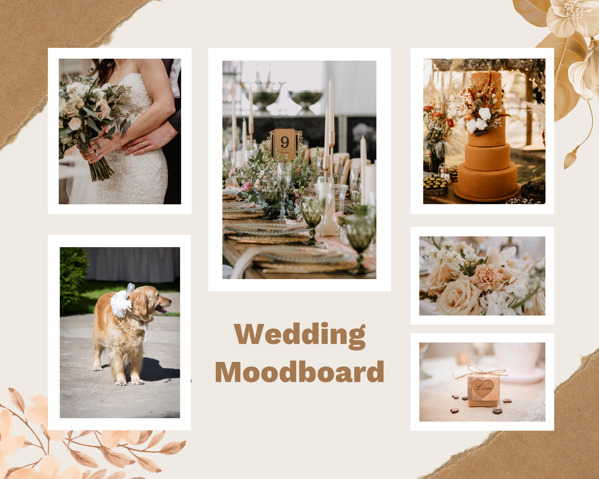 Ein Beispiel für ein Wedding Moodboard