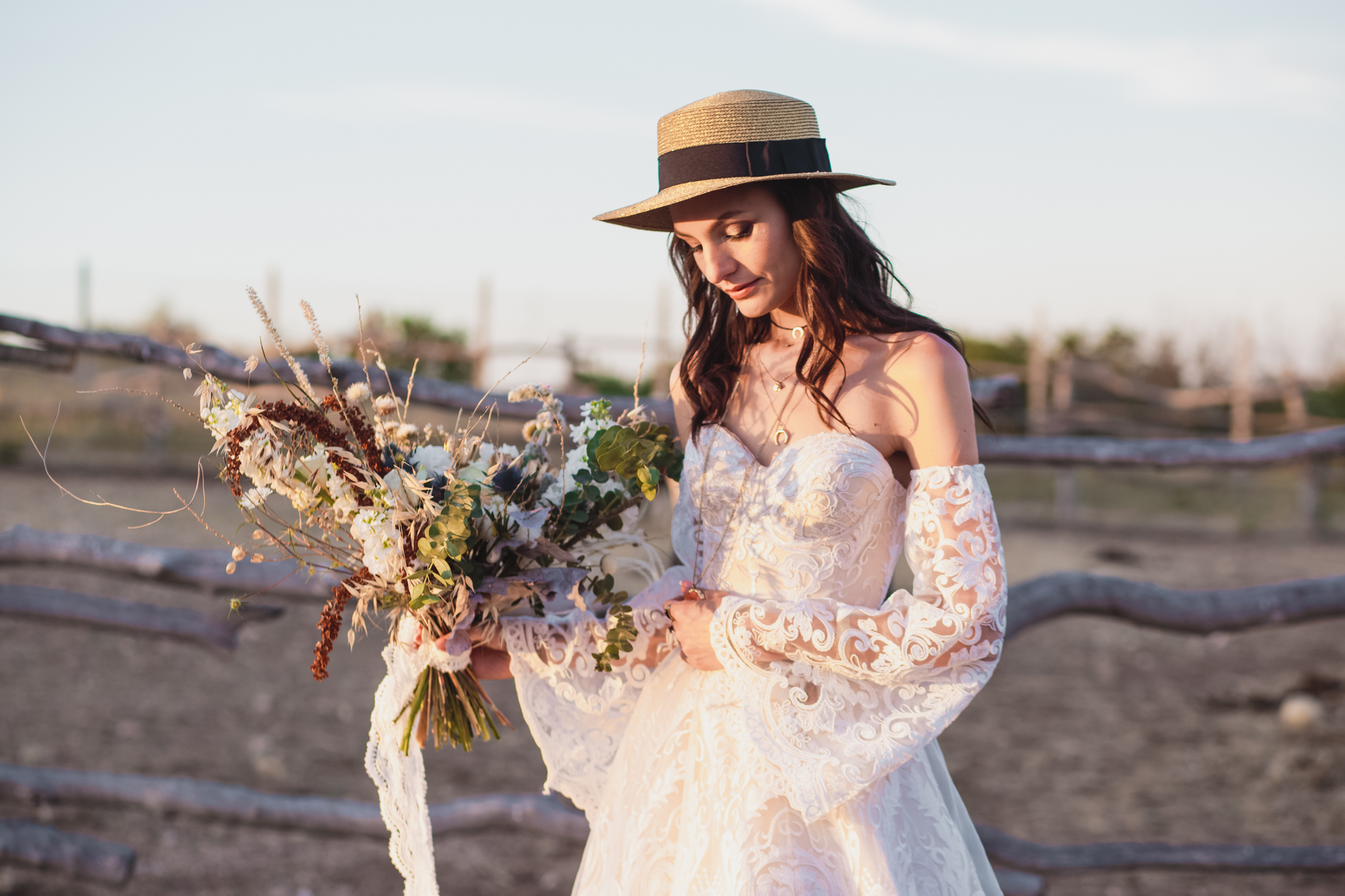Braut im Boho-Look