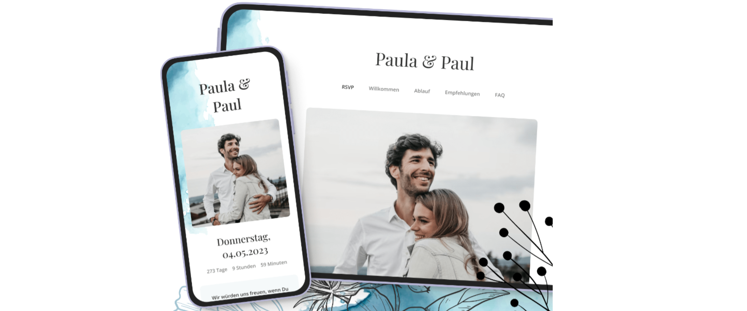 Hochzeitswebsite in der Hochzeitsplanung erstellen