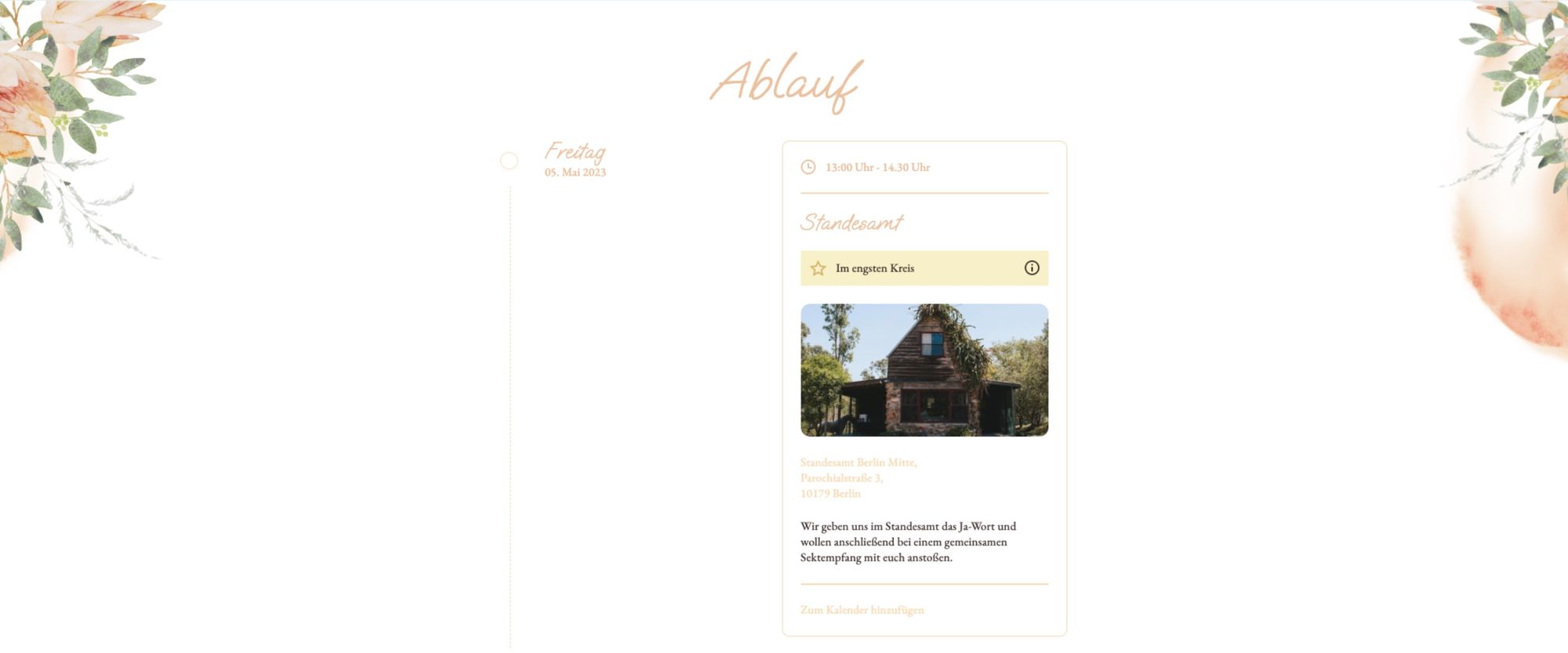 Feines Homepage-Design mit Blumen