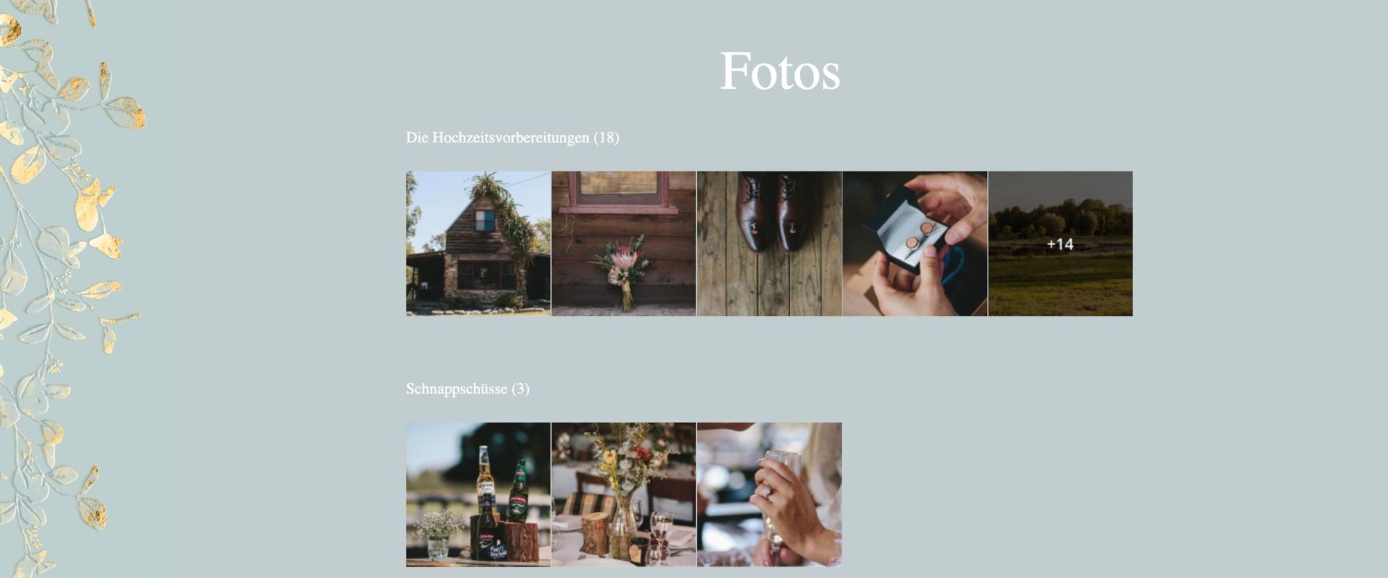 Eigene Fotos lockern die Website wunderbar auf
